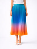 Azure Ombre Pleated Skirt - Pre Order