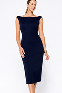 navy blue midi dress frontal